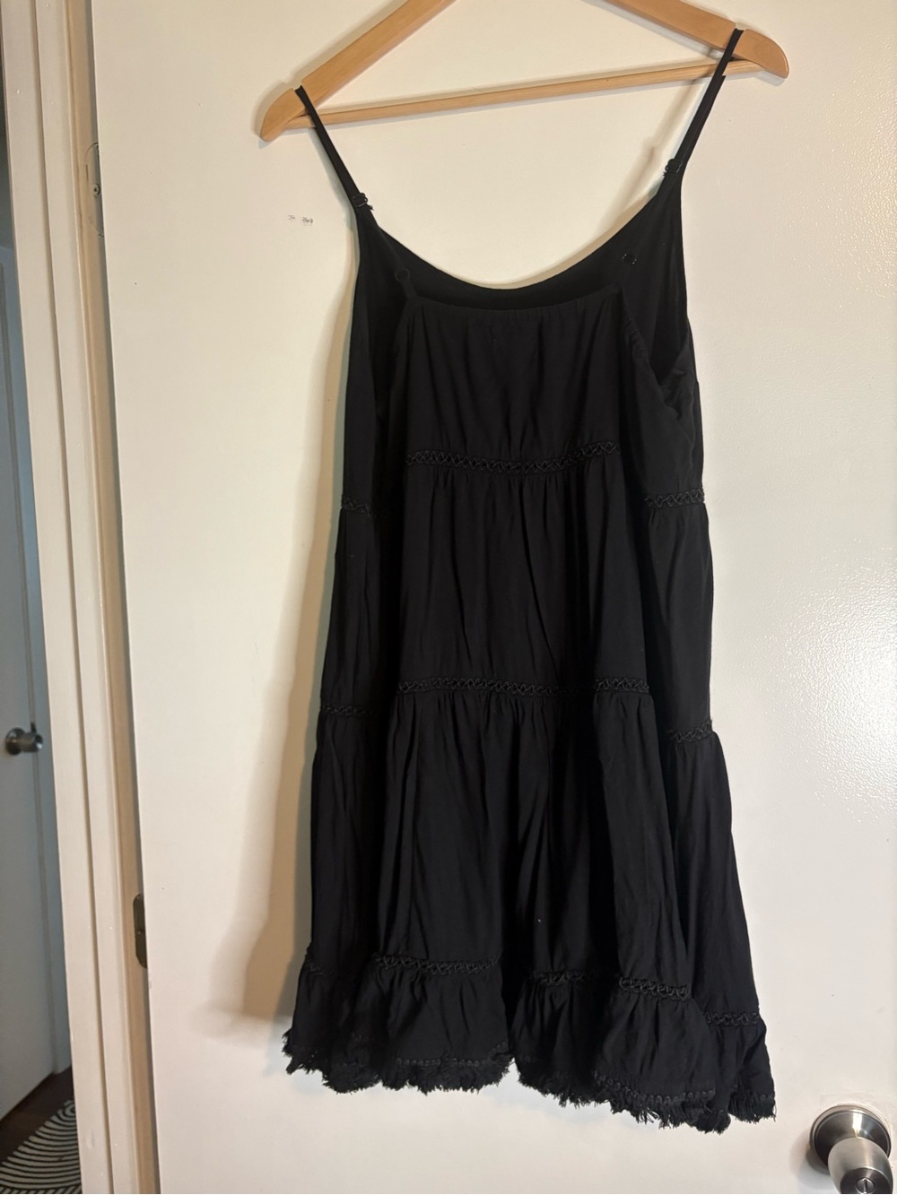 Mossimo Supply Co. Black Tiered Spaghetti-Strap Mini Dress